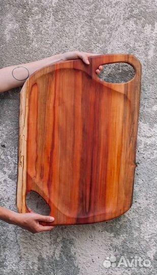 Большое блюдо-поднос для подачи из массива Груши