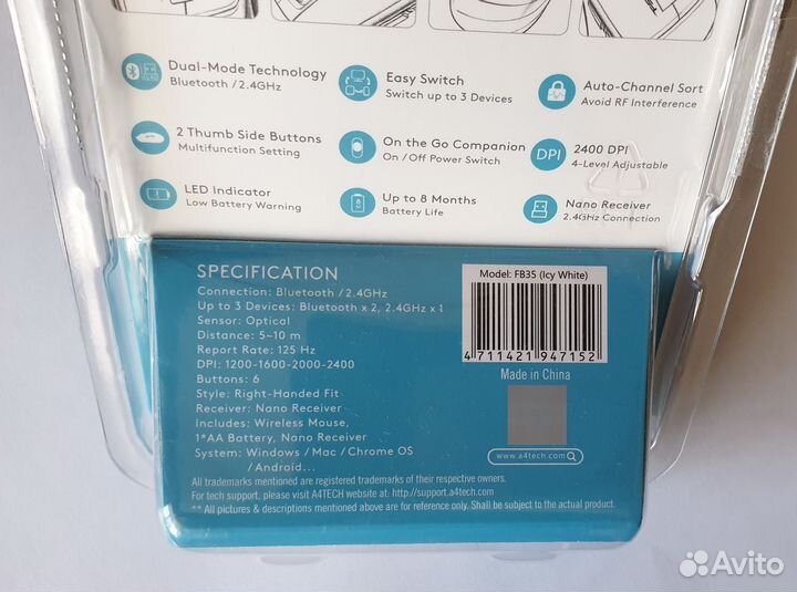 Мышь A4tech Fstyler FB35