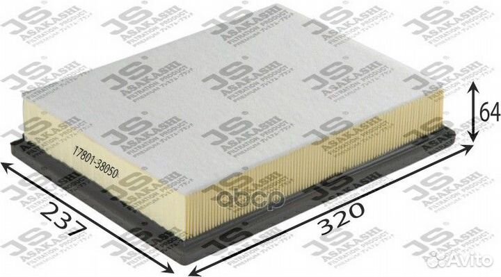 Фильтр воздушный A1525 JS Asakashi