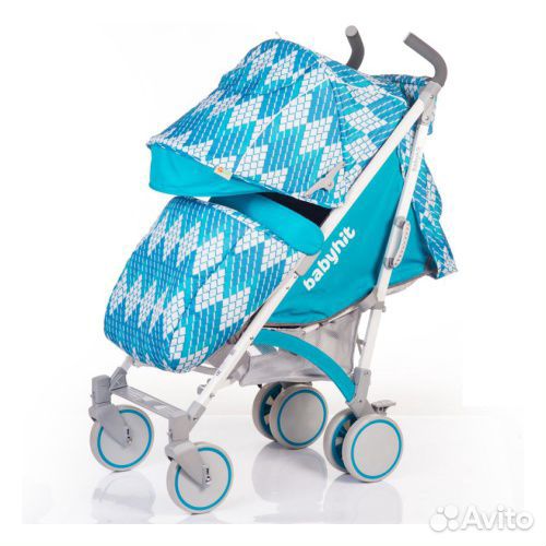 Коляска-трость BabyHit rainbow-rhombus blue17