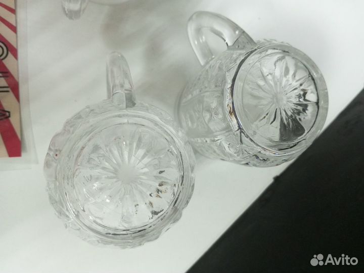 Набор кружек с резным декором Хрусталь СССР 5 шт