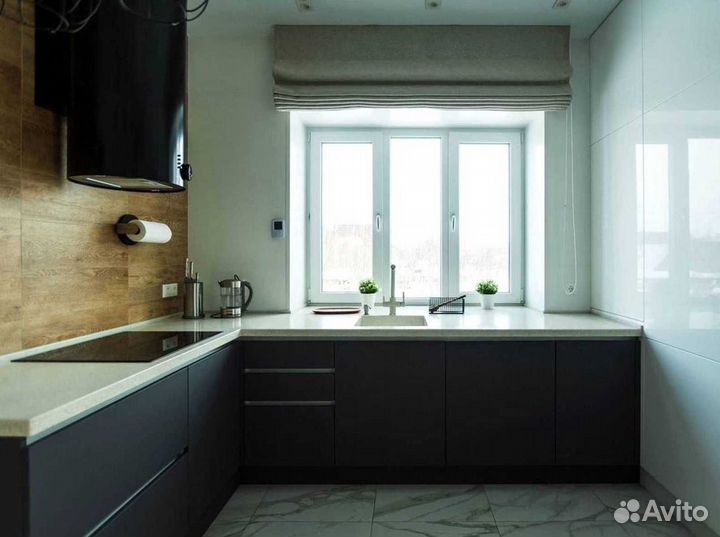 Кухонный гарнитур в современном стиле на заказ