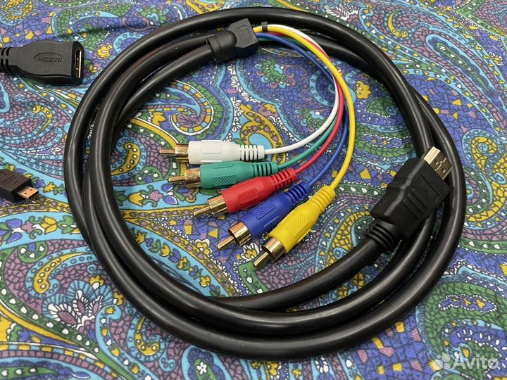 Кабель hdmi в 5 rca колокольчики