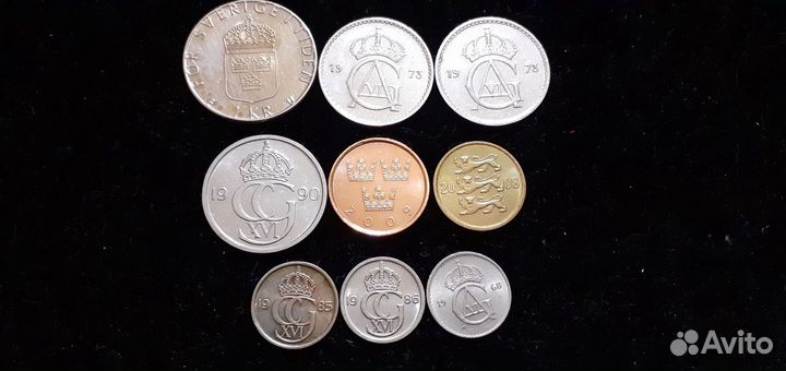 Монеты. Швеция (1968 - 2009 г.г.)