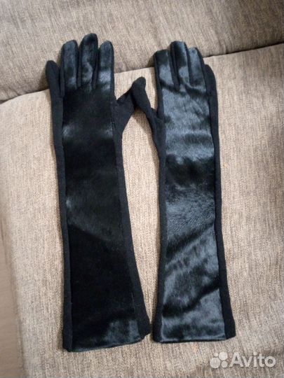 Итальянские длинные женские перчатки