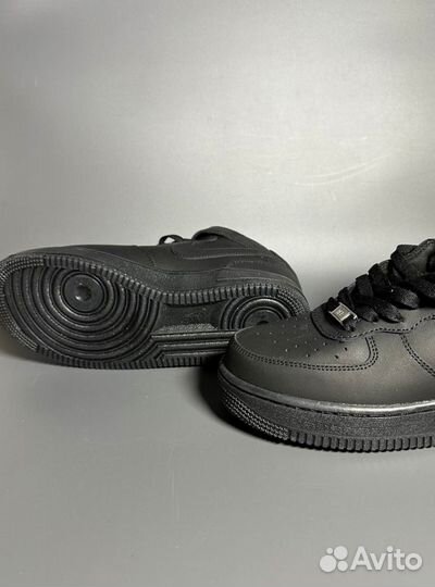 Кроссовки Nike Air Force 1 Mid Black Люкс