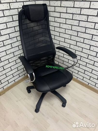 Офисное кресло Элегия L1 сетка черная/бежевая