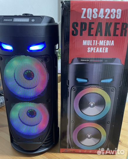 Портативная блютус колонка, радио и караоке