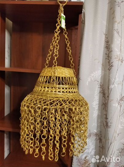 Плетеный абажур