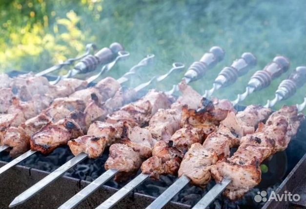 Шампуры с деревянной ручкой. Доставка за 2 часа