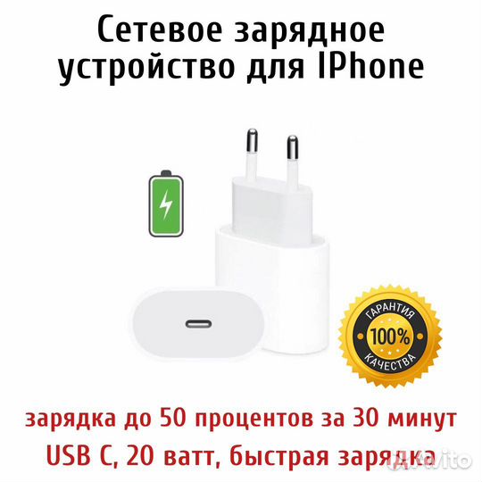 Сетевое зарядное устройство для iPhone 20W