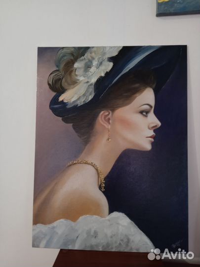 Картина маслом. Портрет незнакомки