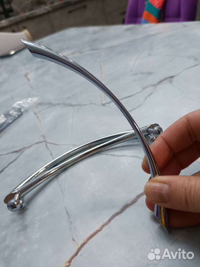 Ручка скоба мебельная, 3 шт, 128 мм, хром