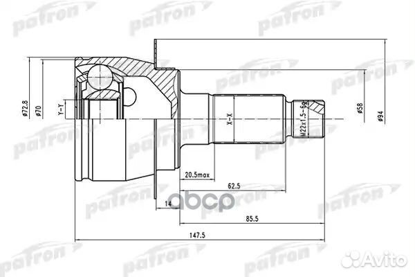 ШРУС наружный 28x58x29 suzuki SX4