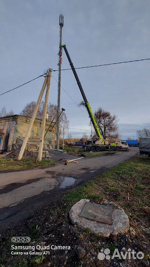 Аренда и услуги автокрана, 30 т, 50 м, с гуськом 8 м