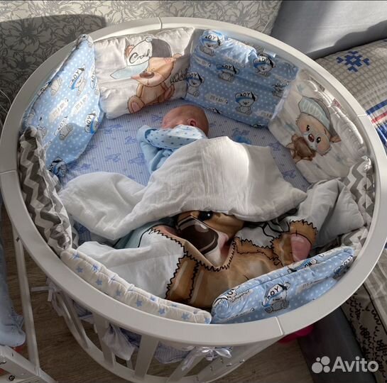 Кроватка трансформер с маятником/на колесах