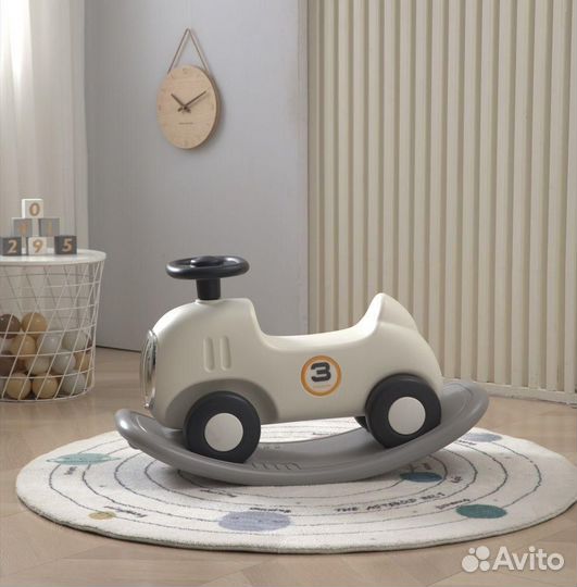 Машинка-качалка-беговел unix Kids First Car (2 in