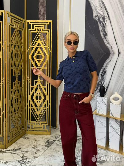 Яркое поло Gucci