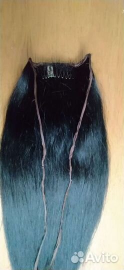 Шиньон хвост из натуральных волос