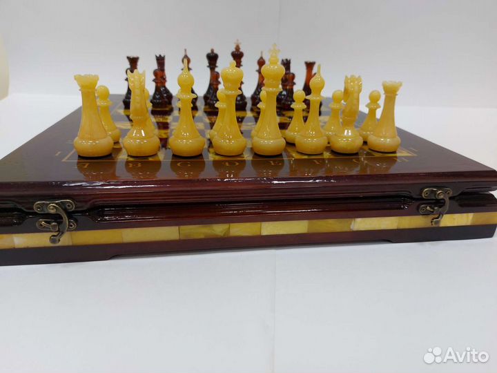 Шахматы янтарные арт. 000026