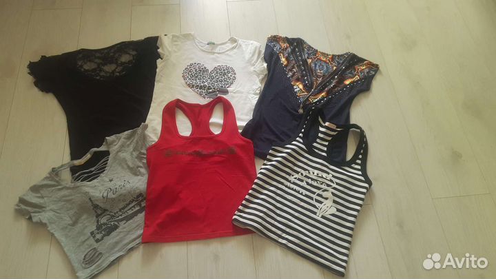 Футболки и майки на девочку-подростка, 13 штук