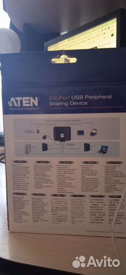 Aten US 424 портативный 4-х портовый переключатель