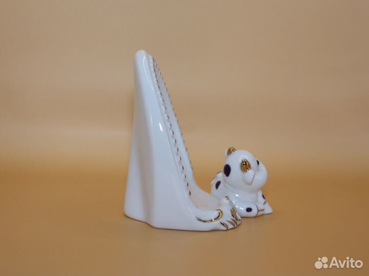 Салфетница фарфоровая. «Бычок». 12 см. Стразы