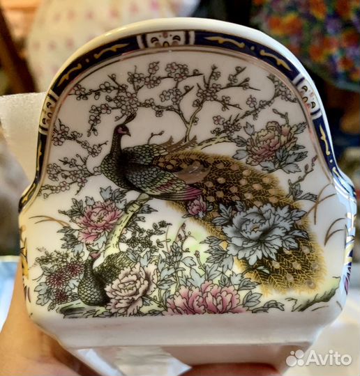 Блюдо с крышкой доя рулета фарфоровое новое