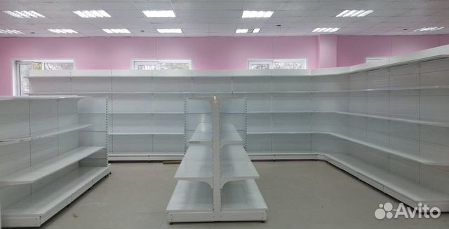 Торговый стеллаж островной Бу