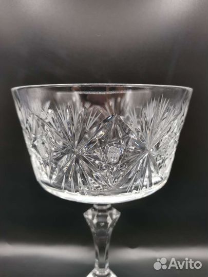 Ваза на ножке Конфетница Хрусталь СССР