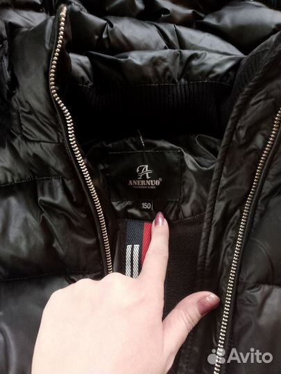 Пуховик зимний на девочку 150-158