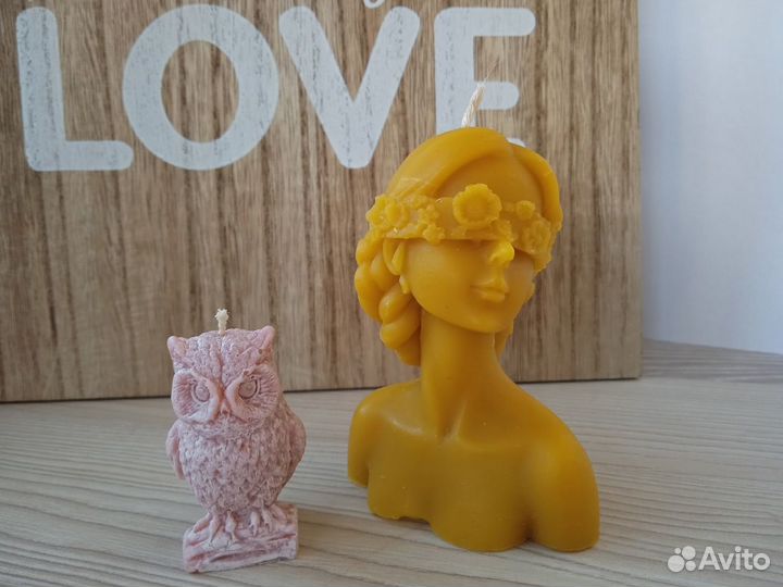 Свечи ручной работы, подарок, для интерьера