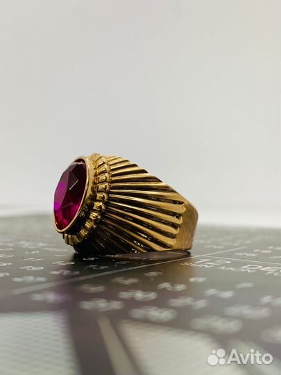 Золотое кольцо 583 СССР с рубином