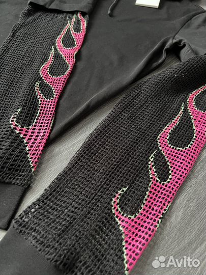 Givenchy Overlapped Hooded T-Shirt Flames