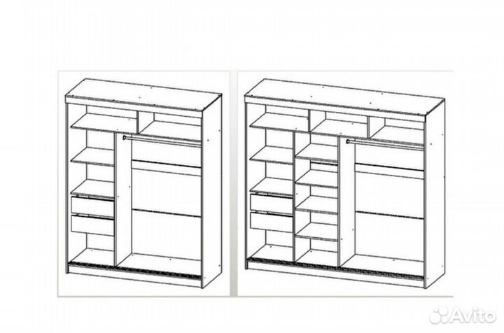 Шкаф-купе двухдверный В наличии