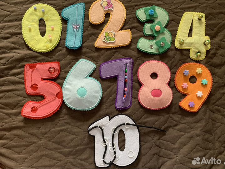 Фетровые цифры развивающие для детей