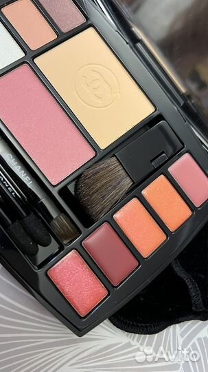 Палетка chanel помада, блеск,тени, румяна, пудра