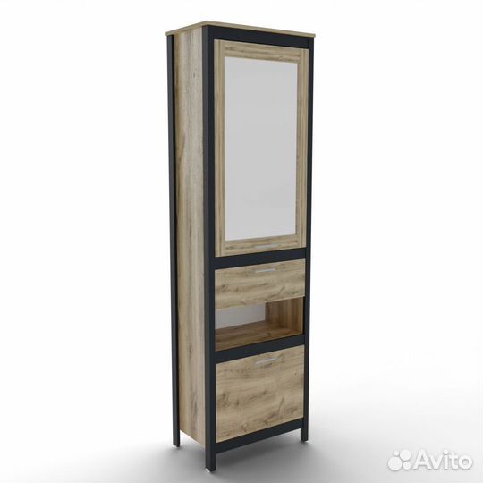 Шкаф Лофт 1 дв. с зеркалом и ящиком Болтон