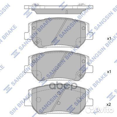 SP1913 колодки дисковые передние Hyundai Santa