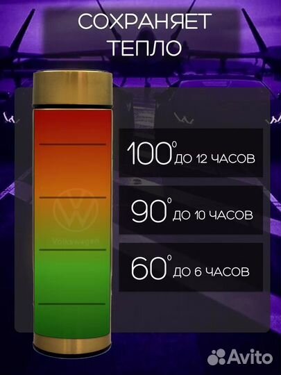 Сенсорный термос с датчиком температуры Сузуки