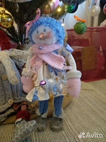 Новогоднее украшение Снеговик