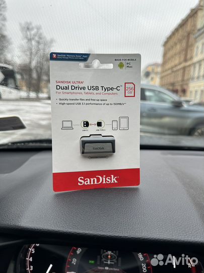 USB флешка SanDisk Ultra Dual USB-C 3.1 256 GB
