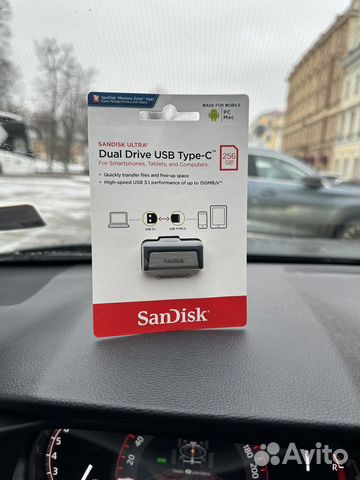 USB флешка SanDisk Ultra Dual USB-C 3.1 256 GB