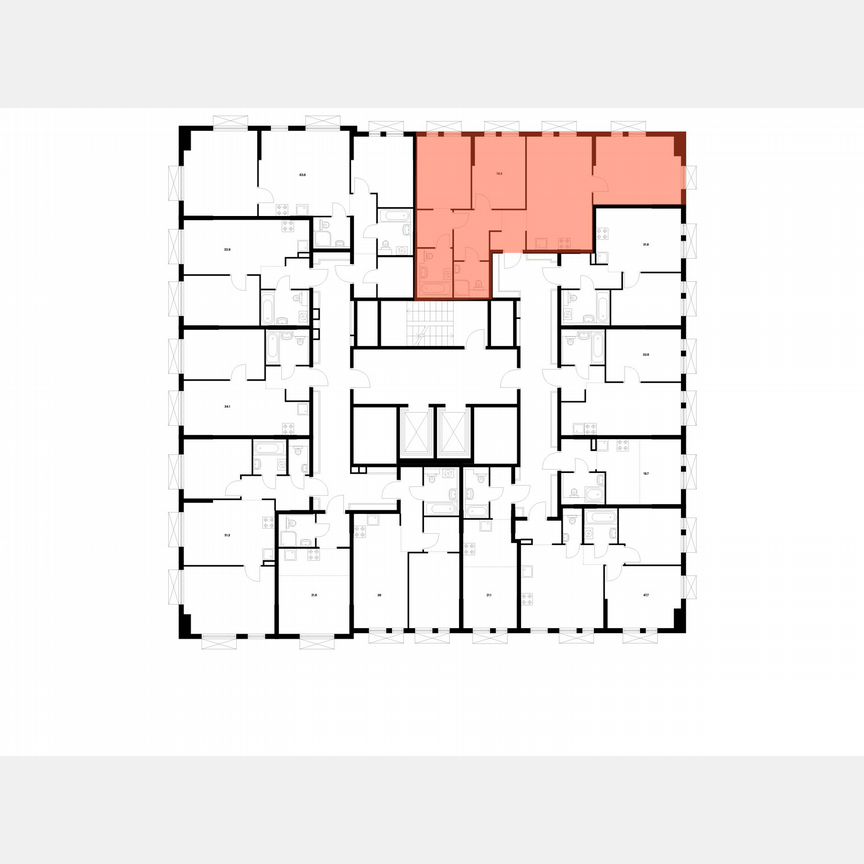 3-к. квартира, 74,5 м², 12/17 эт.