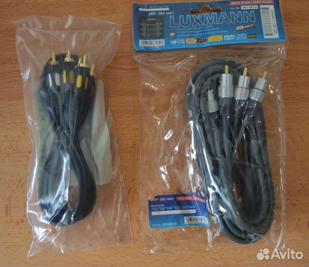 Новый кабель Luxmann 3RCA-3RCA 1м