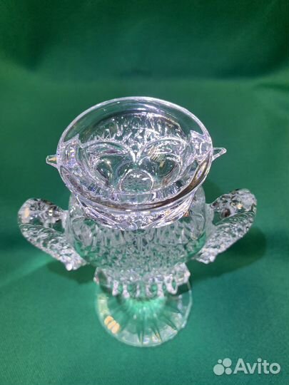 Сова хрустальная. Подсвечник