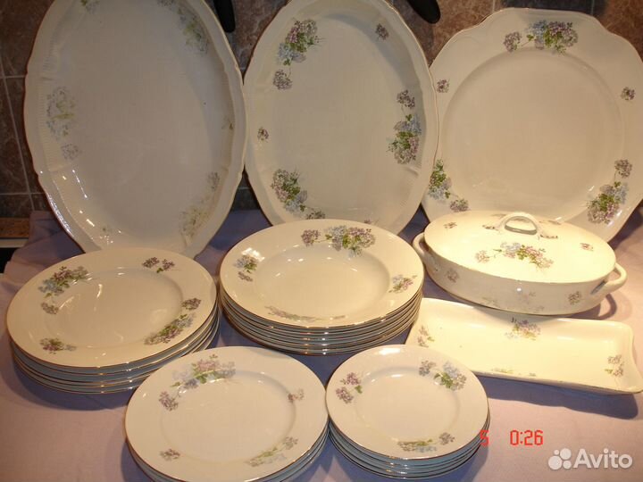 Сервиз 25 предметов. Агитфарфор.Антик1924-1930 гг