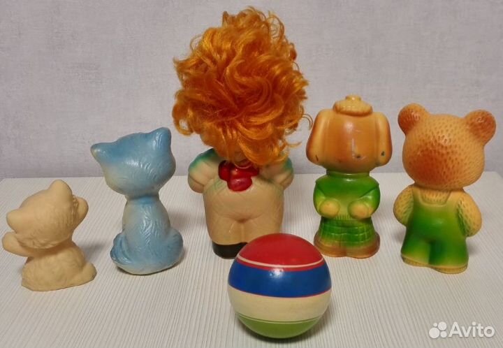 Игрушка Резиновая СССР Карлсон Филя Миша Кошка Мяч