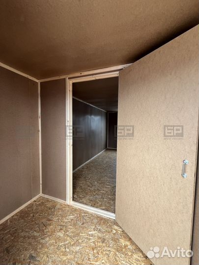 Бытовка бк2 с большим окном и металл дном