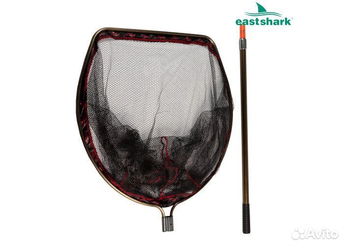 Подсак прорез. полукруглый 75*75см мет. ручка 1,9м